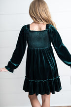 Dark Green Velvet Dress