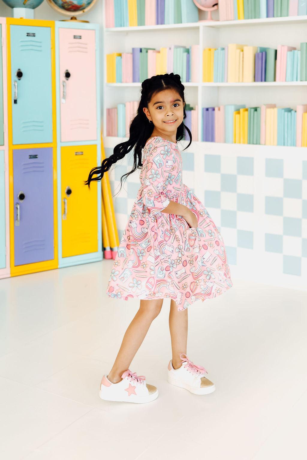 SALE Dream Big Little One 3/4 Pocket Twirl Dress