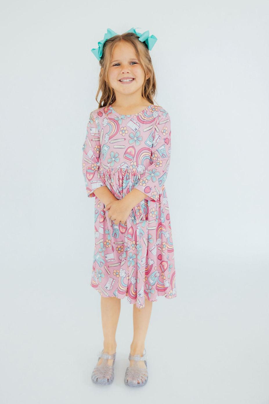 SALE Dream Big Little One 3/4 Pocket Twirl Dress