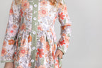 Sage Floral Dress
