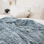 Patterned Faux Fur Throw Blanket