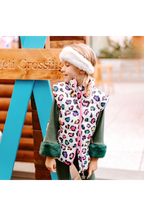 Girls Leopard Print Bubble Vest