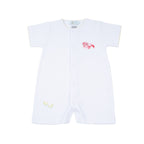 Baby Boy Crawfish Embroidered Pima Cotton Romper