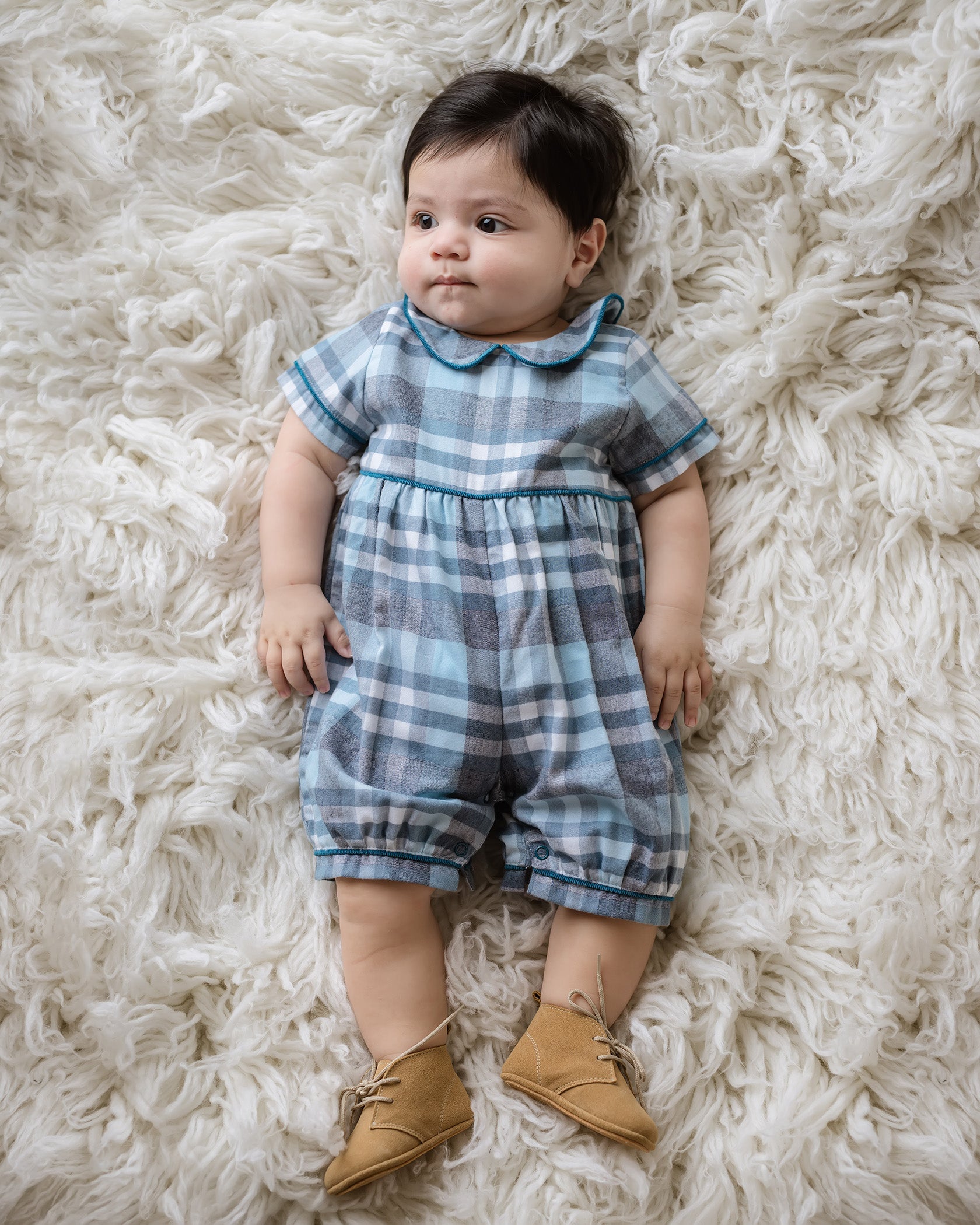 Teal Flannel One Piece
