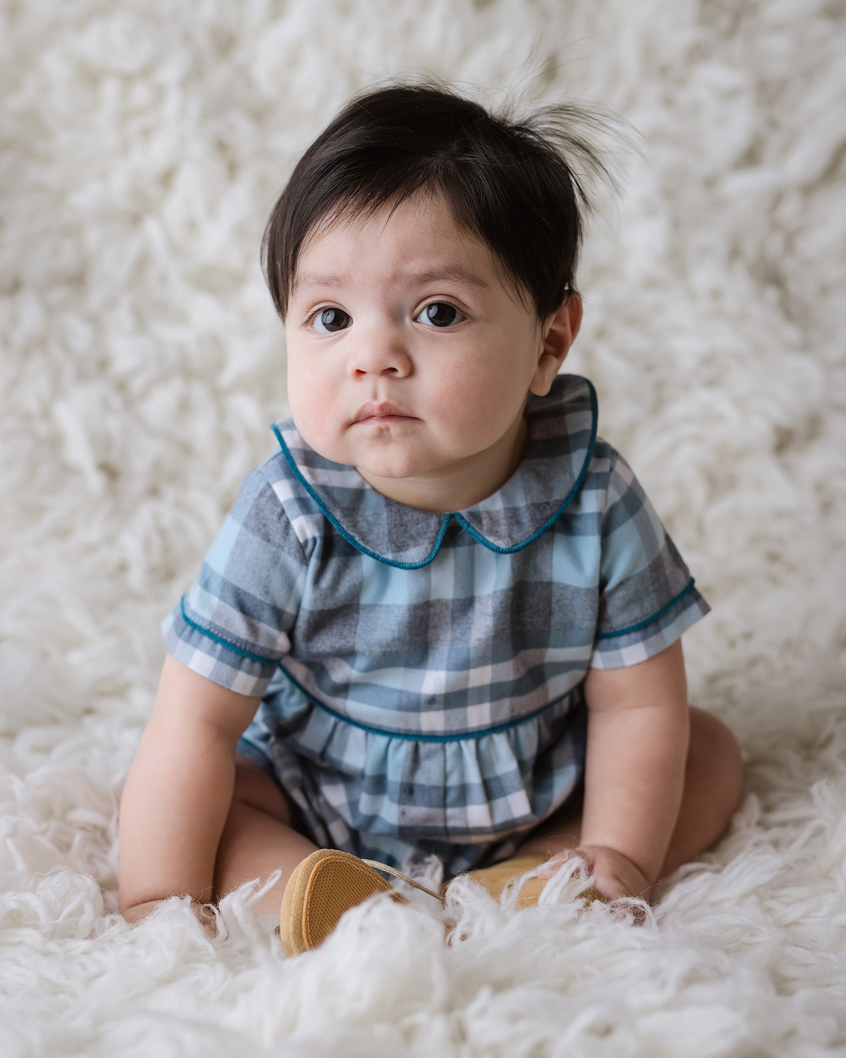 Teal Flannel One Piece