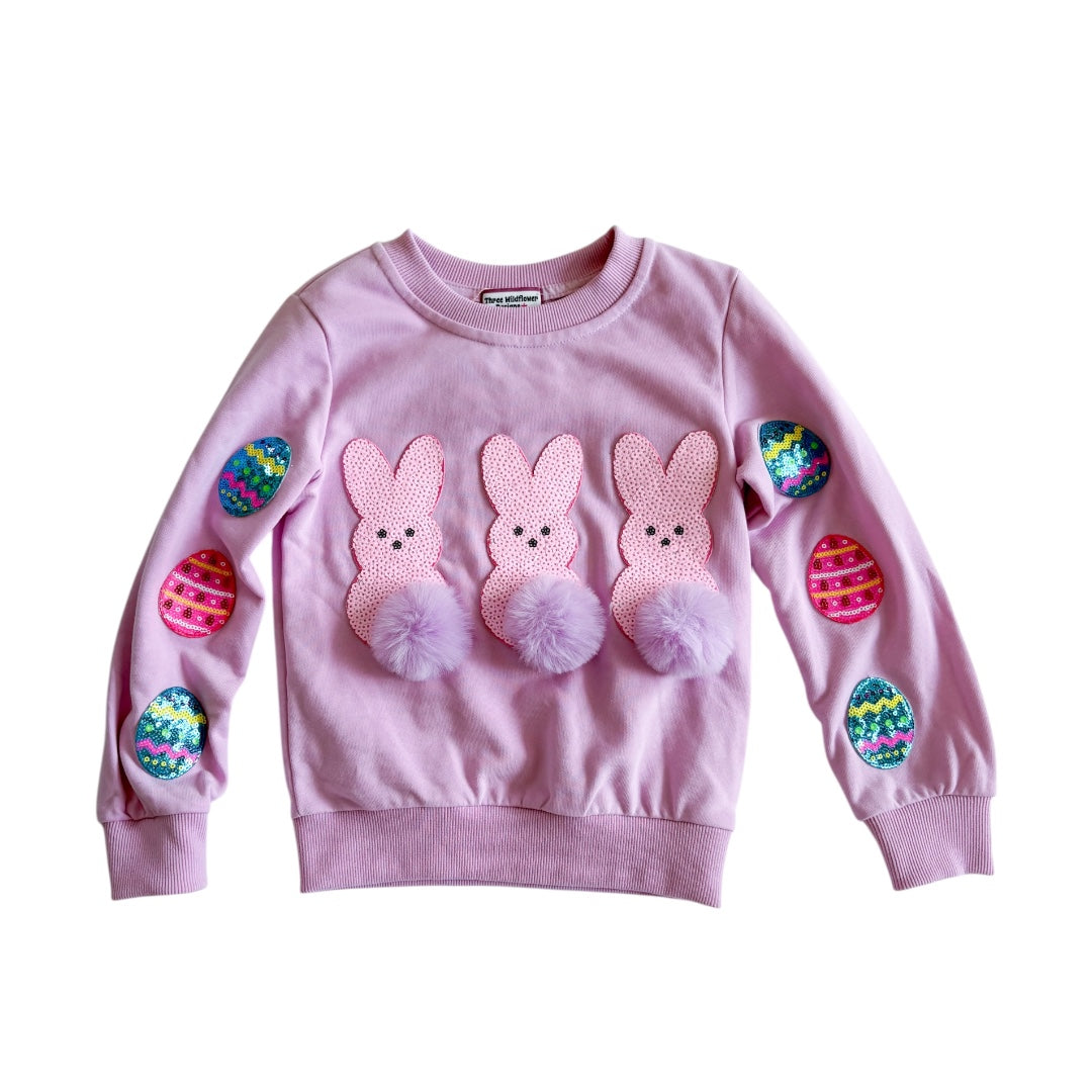 Girls Easter Bunny Crewneck Top