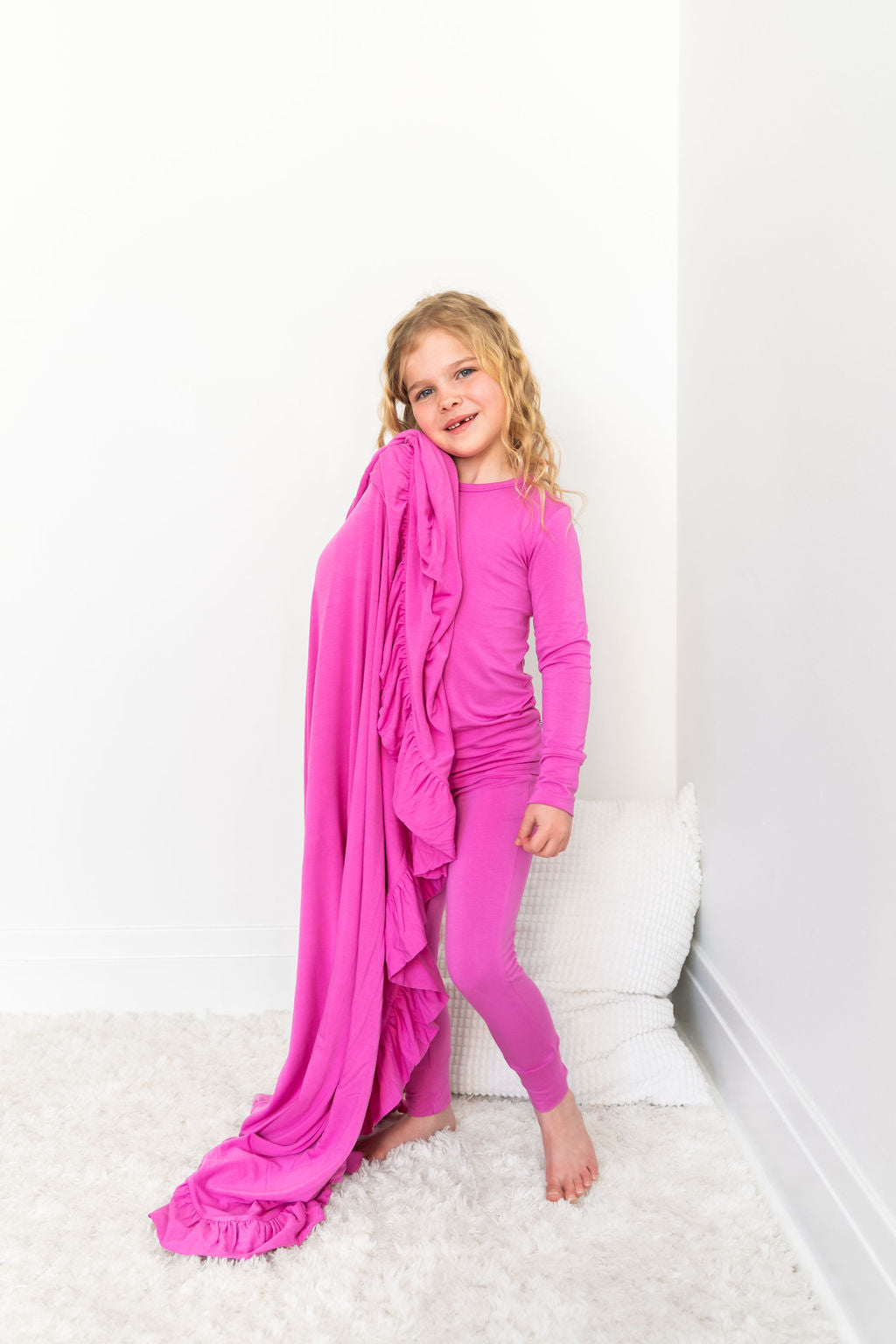 Korrie Pink Bamboo 2-Piece Long Sleeve Set