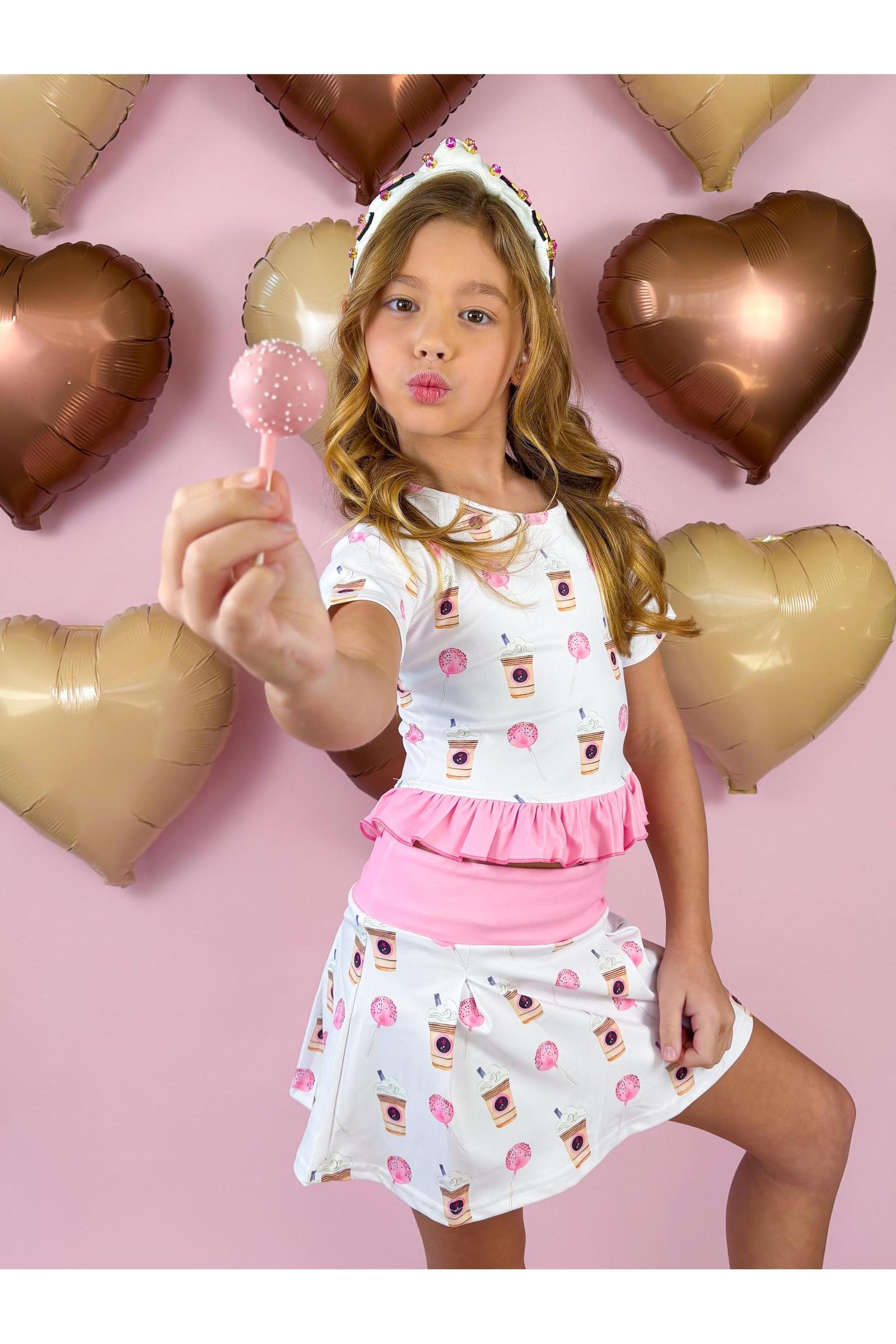 Girls Skort and Top Athletic Set