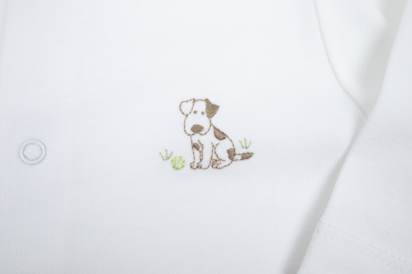 Puppy Footie, White