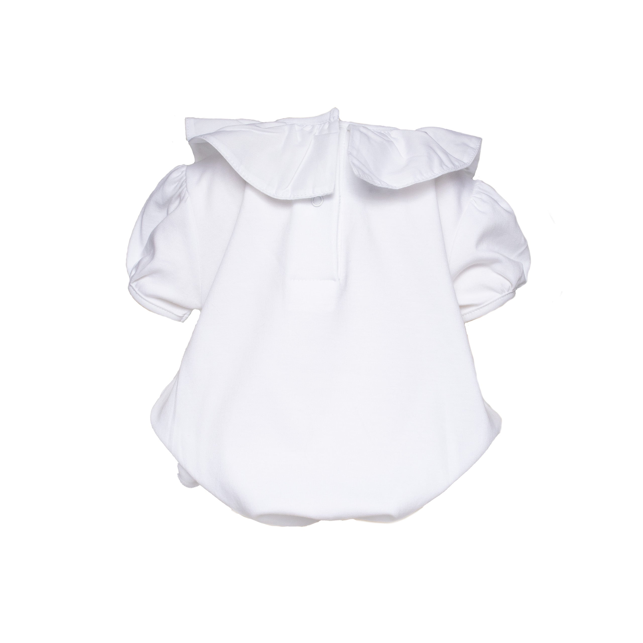 Baby Girl Embroidered Pima Cotton Collar Onesie