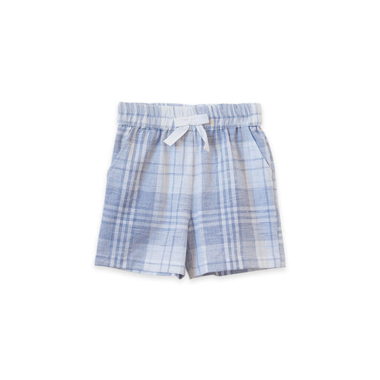 Everyday shorts - Blue Slub Check