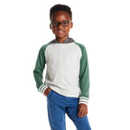 Kids Lightweight Raglan Hoodie Tee | Green