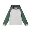 Kids Lightweight Raglan Hoodie Tee | Green