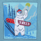 Kids Long Sleeve Graphic Tee | Shredding Bear