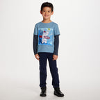 Kids Long Sleeve Graphic Tee | Shredding Bear