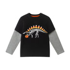 Kids (Size 8) Halloween Graphic Twofer Tee | Candy Dino