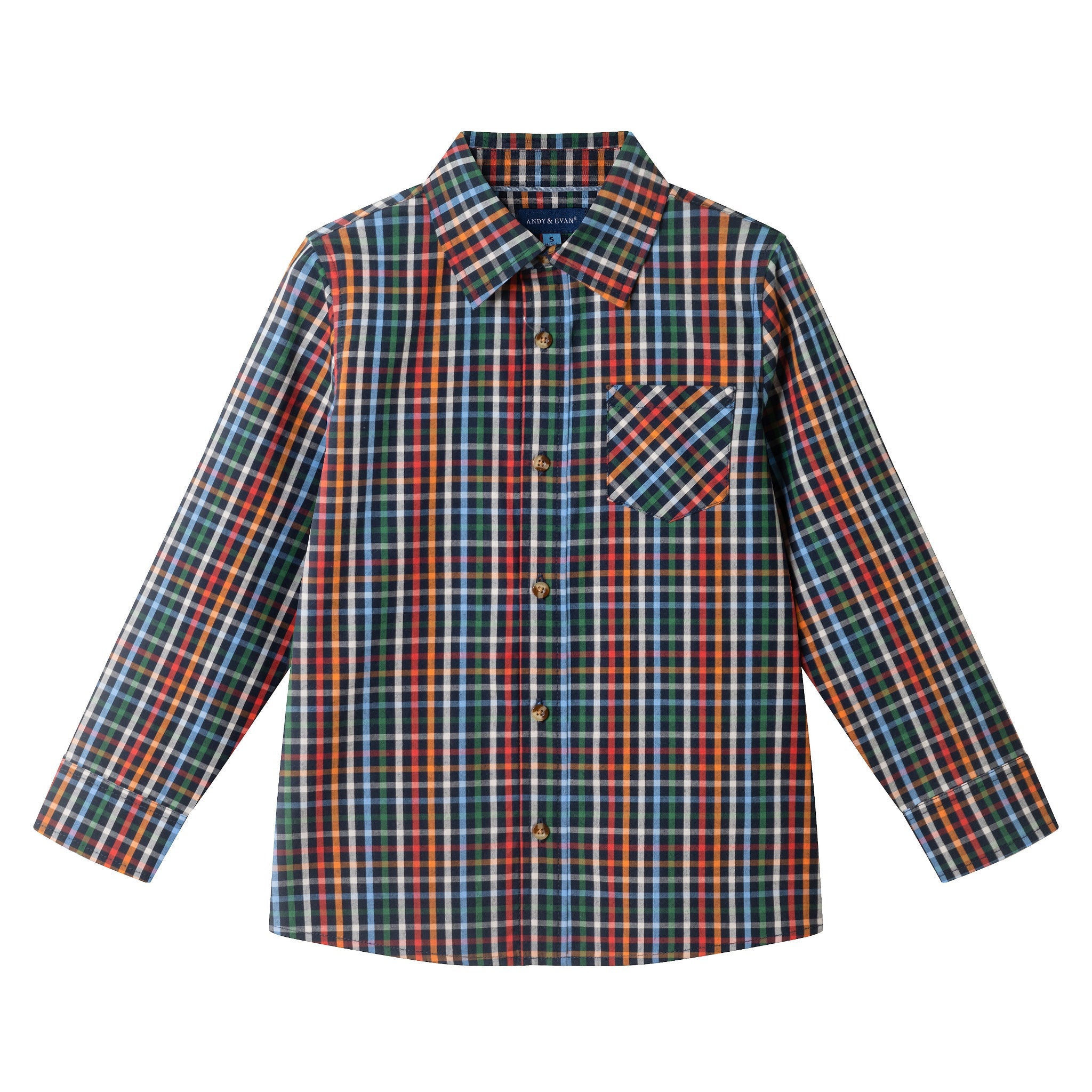 Kids Buttondown Shirt | Navy Plaid