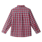 Kids Double-Faced Buttondown | Red Plaid