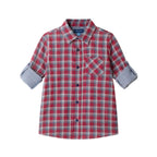 Kids Double-Faced Buttondown | Red Plaid
