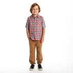 Kids Plaid Flannel Buttondown | Red Plaid