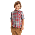 Kids Plaid Flannel Buttondown | Red Plaid
