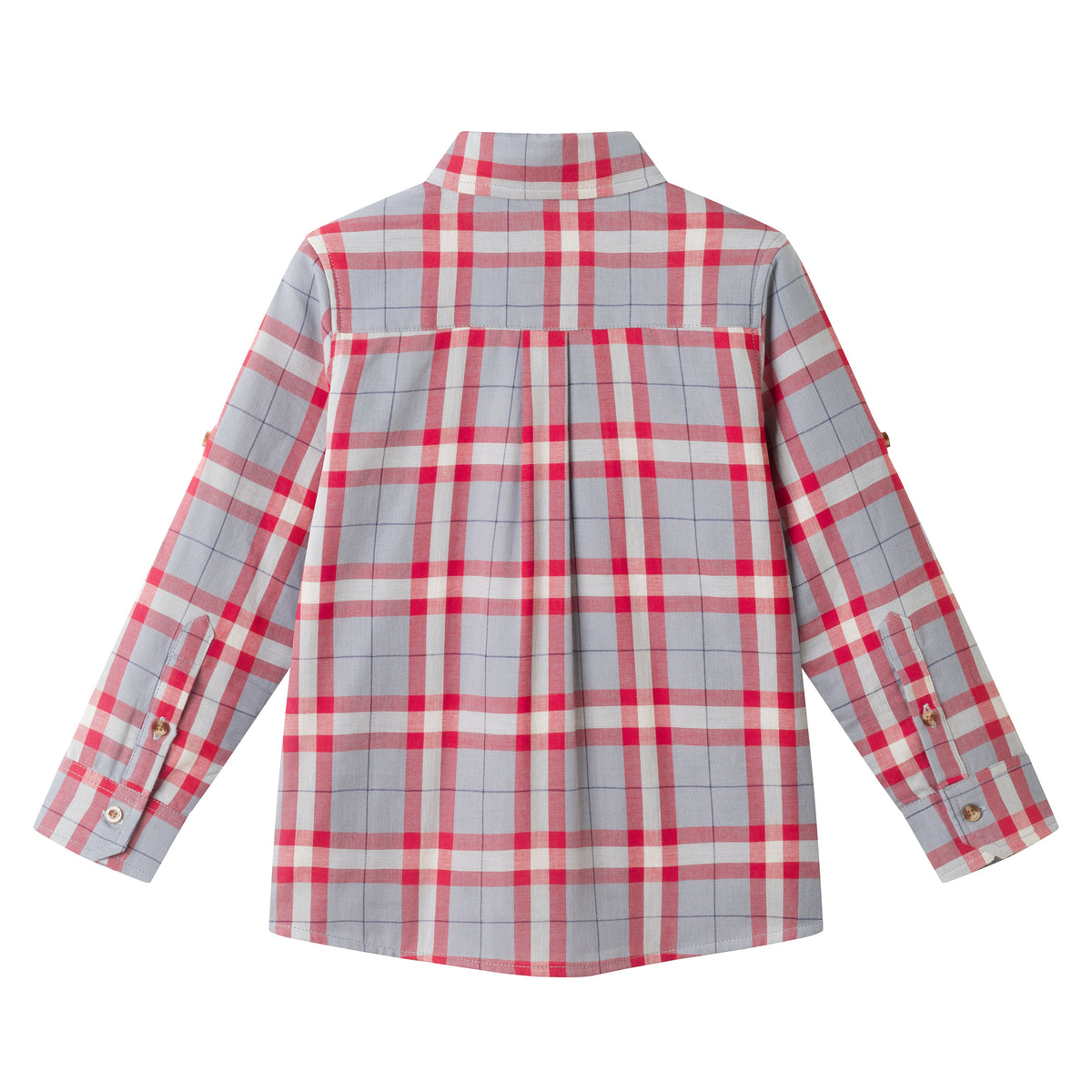 Kids Plaid Flannel Buttondown | Red Plaid