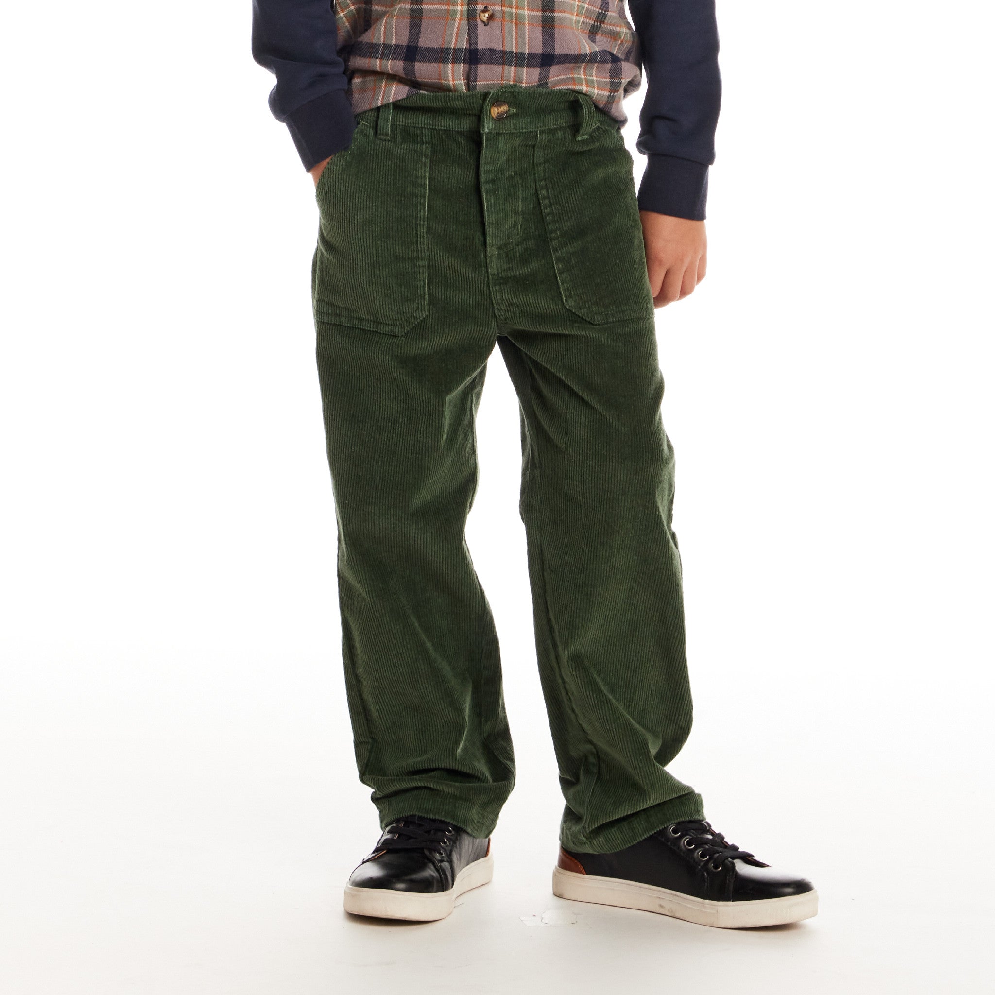 Kids Wide Leg Corduroy Pants | Green