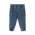 Infant Knit Denim Jogger  | Blue Cargo