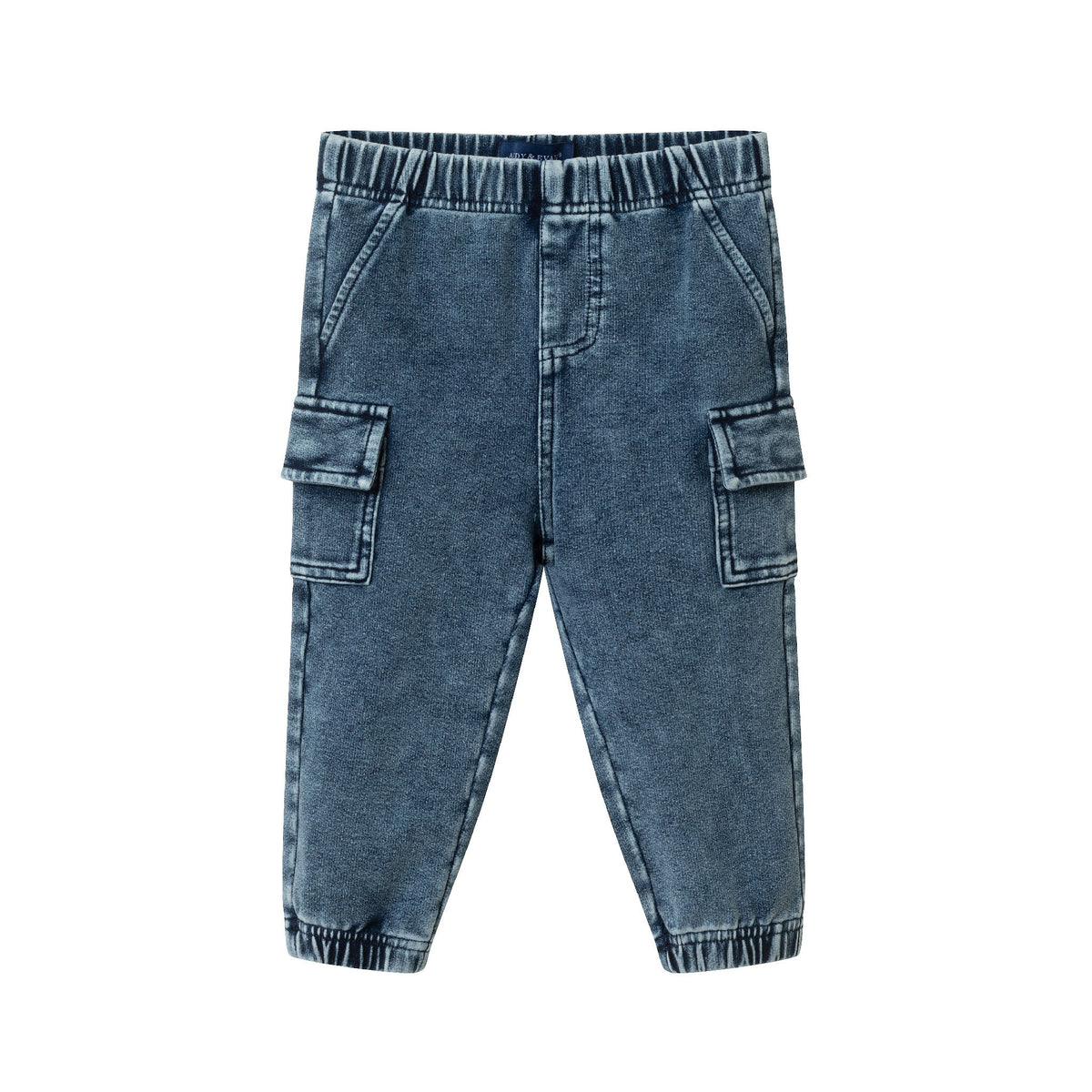 Infant Knit Denim Jogger  | Blue Cargo