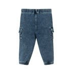 Infant Knit Denim Jogger  | Blue Cargo