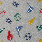 Infant Hooded Baby Romper | Beige Varsity