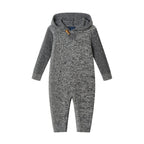 Infant Hooded Toddle Romper | Grey Heather