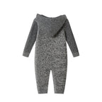 Infant Hooded Toddle Romper | Grey Heather
