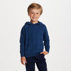 Kids Hooded Sweater | Blue Checkered