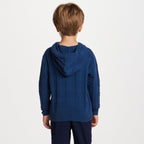 Kids Hooded Sweater | Blue Checkered