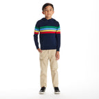 Kids Hooded Sweater | Multi Striped