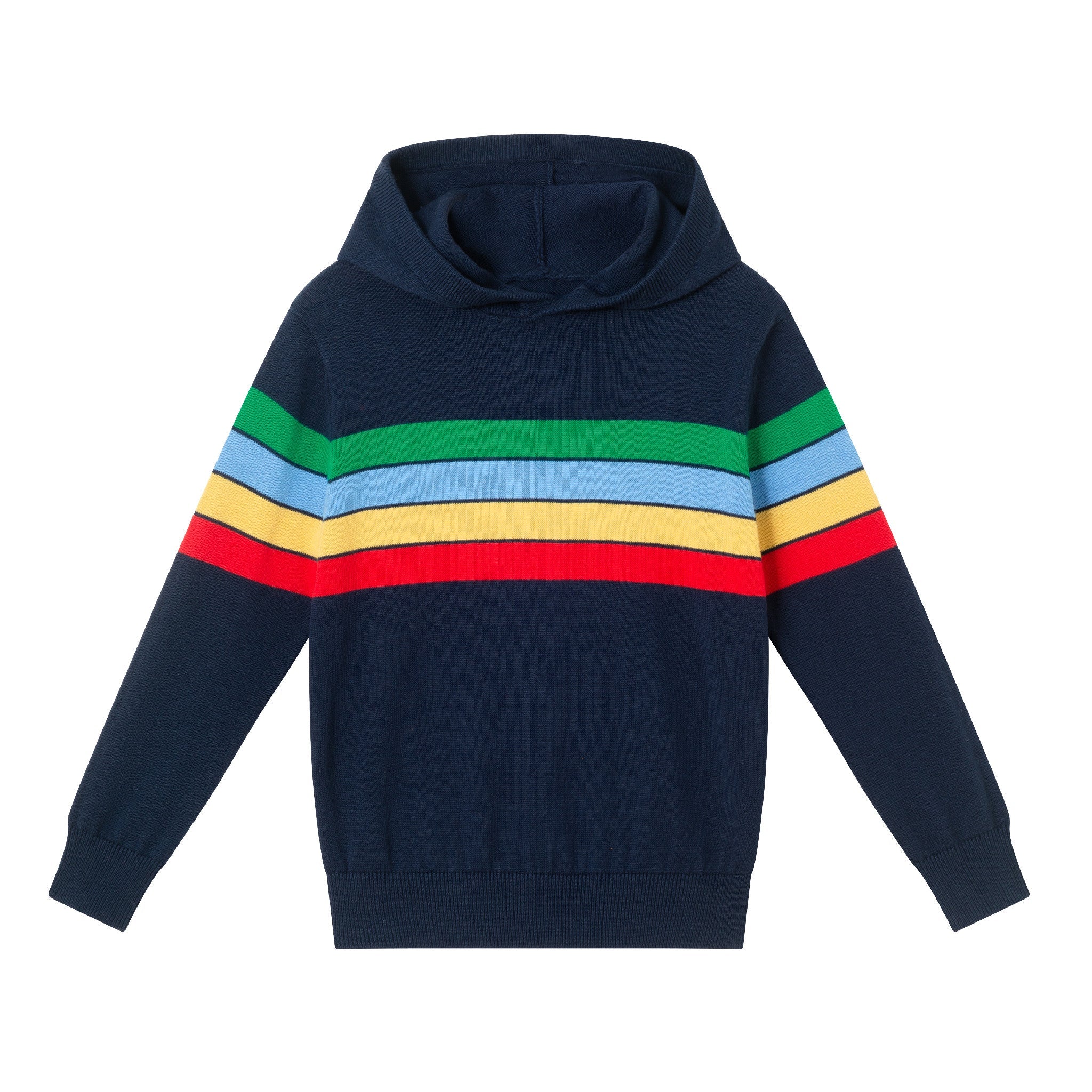 Kids Hooded Sweater | Multi Striped