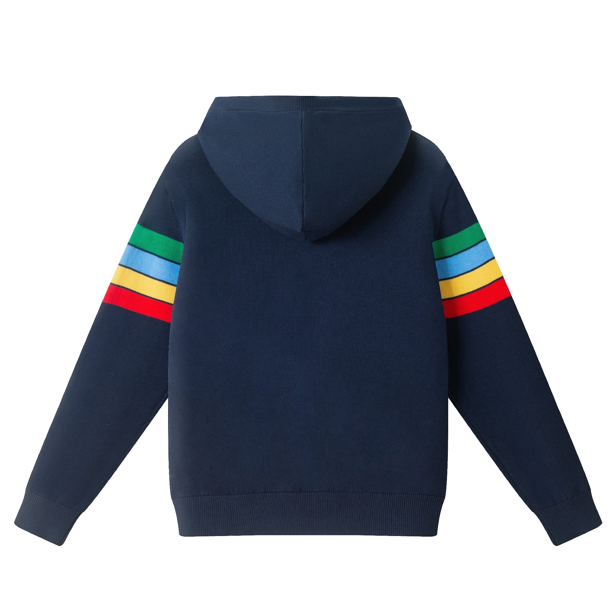 Tween (8-20) Hooded Striped Sweater W/Multi Stripe | Navy