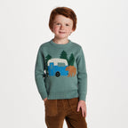 Kids Graphic Sweater | Green Camper