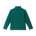 Kids Quarter Zip Stripe Pullover | Green Stripe