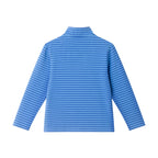 Kids Quarter Zip Stripe Pullover | Blue Stripe
