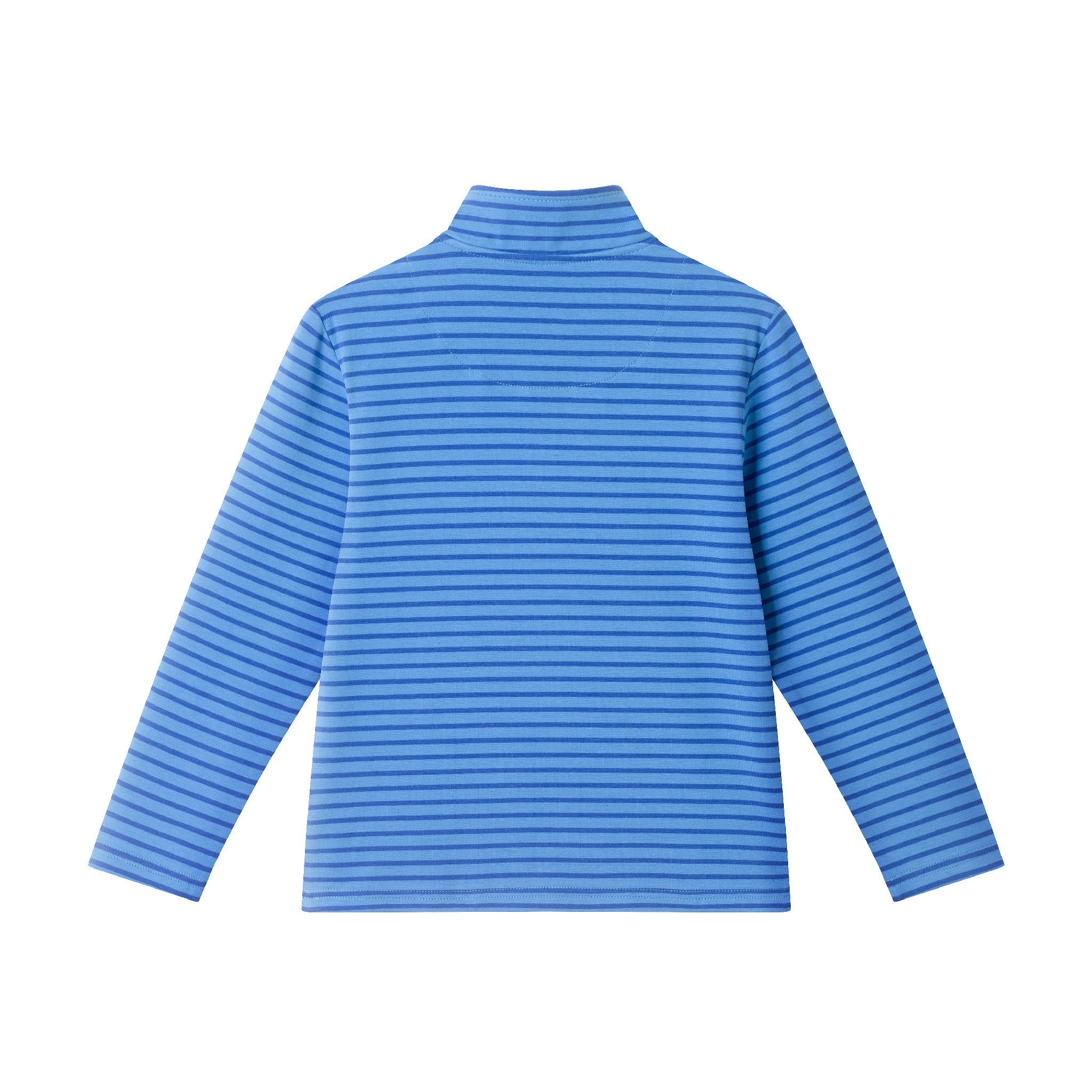 Kids Quarter Zip Stripe Pullover | Blue Stripe