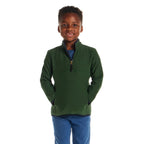 Kids Diamond Quilted Quarter-Zip Pullover | Green