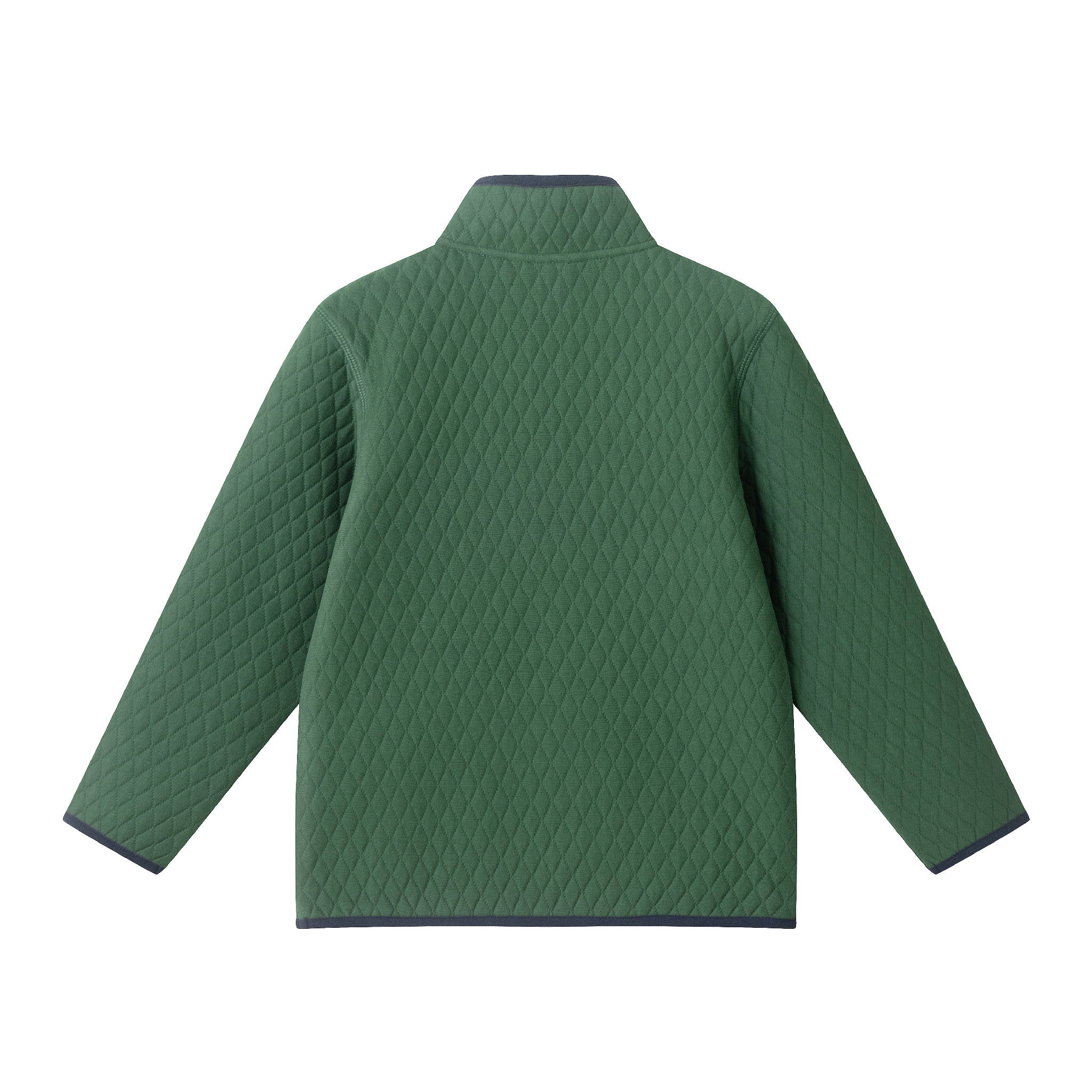 Kids Diamond Quilted Quarter-Zip Pullover | Green