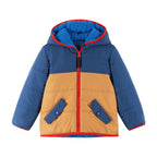 Kids Colorblock Puffer Jacket | Navy & Gold