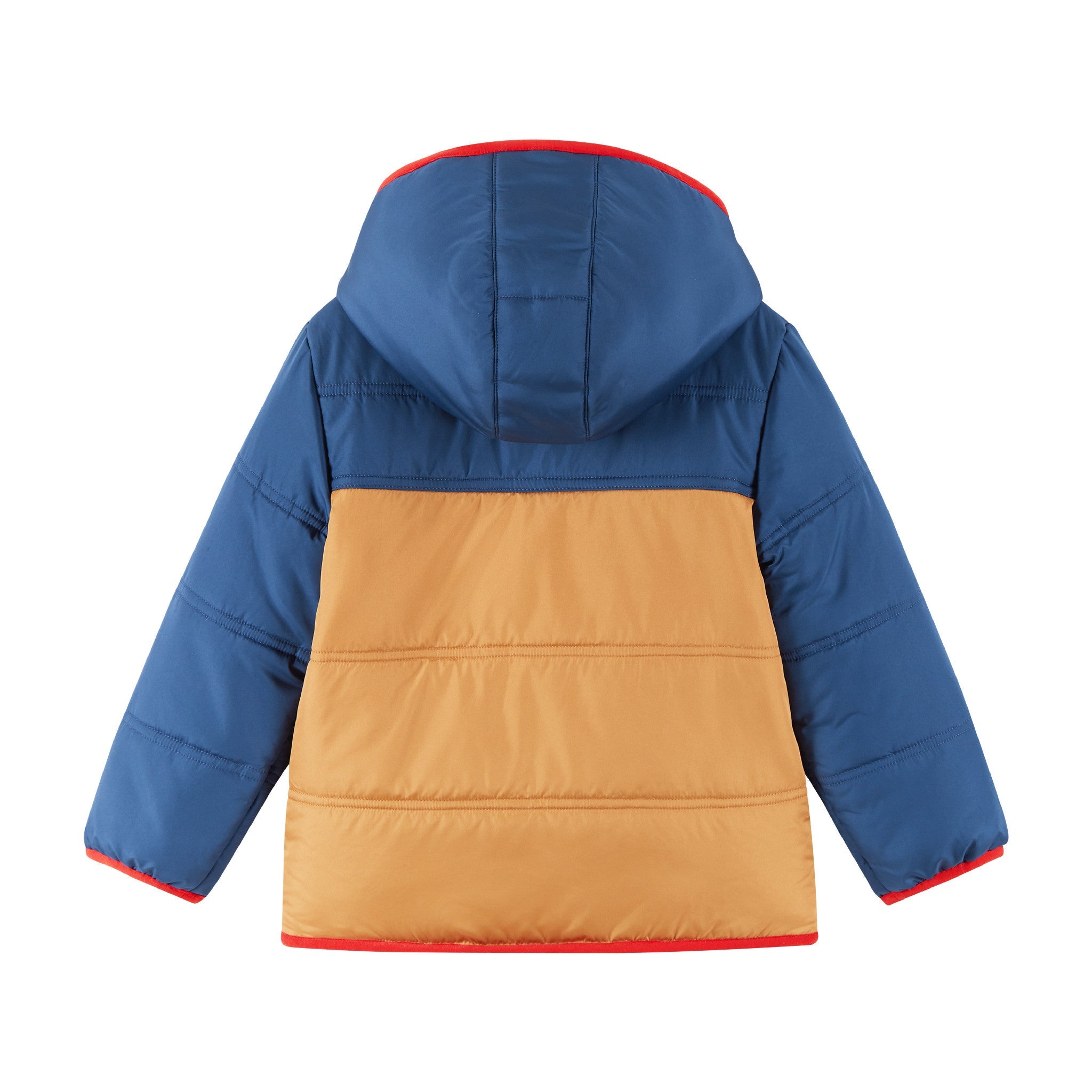 Kids Colorblock Puffer Jacket | Navy & Gold