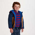 Kids Colorblock Puffer Jacket | Navy & Gold