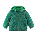 Kids Reversible Puffer Jacket | Green Bear
