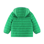 Kids Reversible Puffer Jacket | Green Bear
