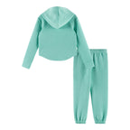 Kids Embossed Lounge Set | Aqua Bows